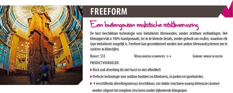 Klimstructuren freeform Entre Prises Nederland